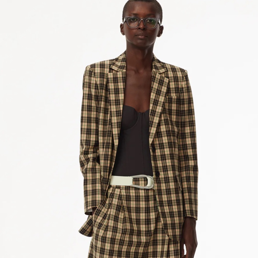 Tibi Tristan Plaid Blazer sz4